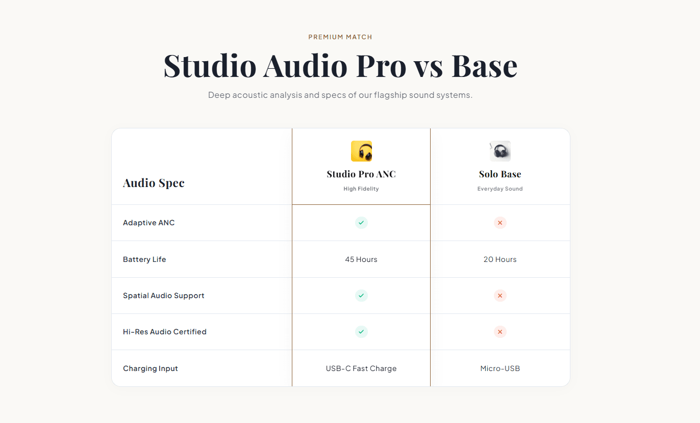 Preview of CS — Comparison Table #4